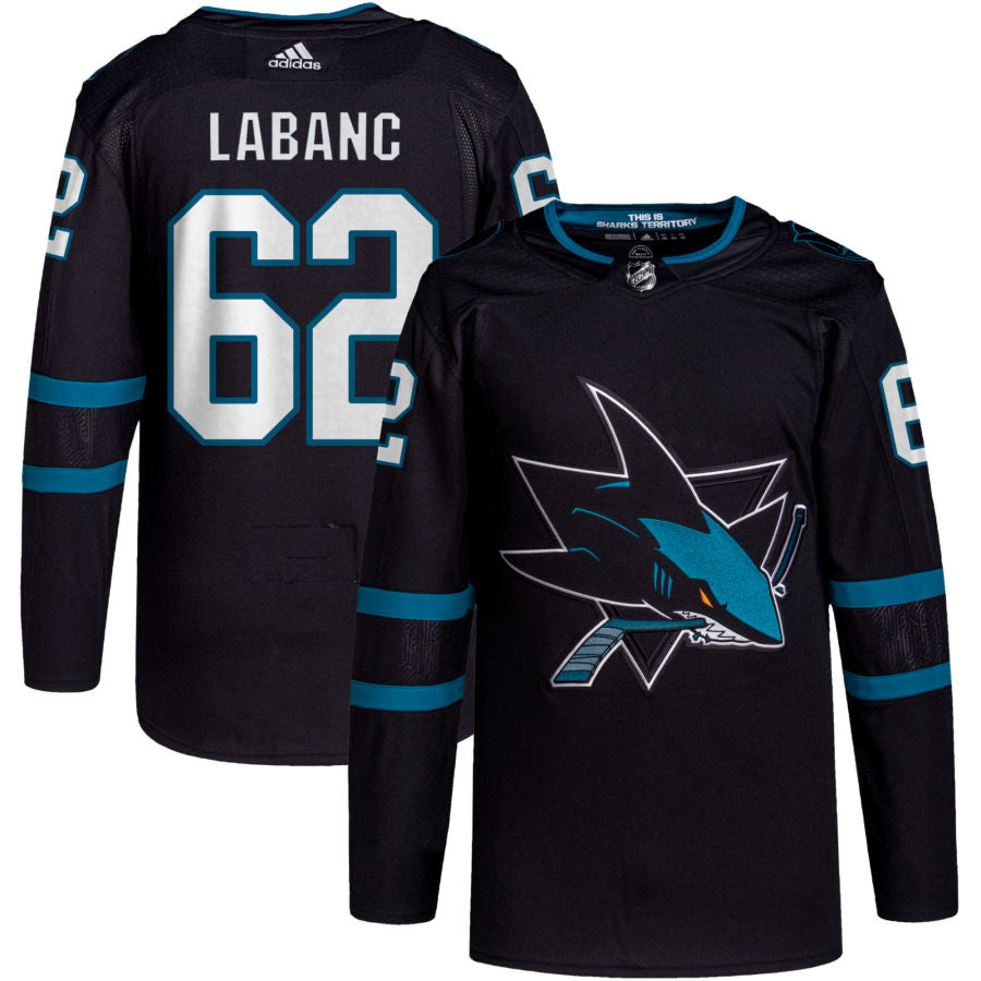 Kevin Labanc San Jose Sharks adidas Alternate Primegreen Authentic Pro Jersey - Black