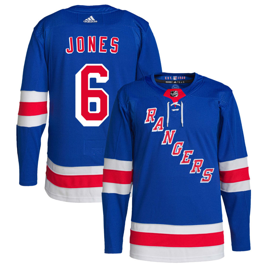 Zac Jones New York Rangers adidas Home Primegreen Authentic Pro Jersey - Royal