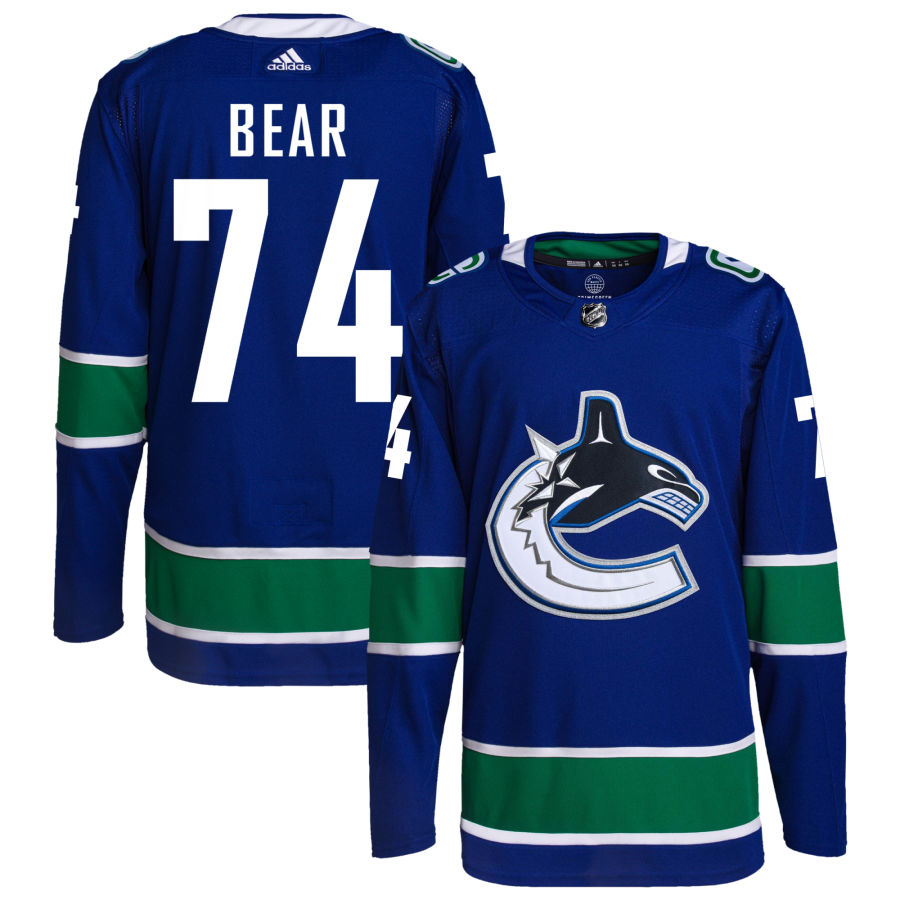 Ethan Bear Vancouver Canucks adidas Home Primegreen Authentic Pro Jersey - Royal