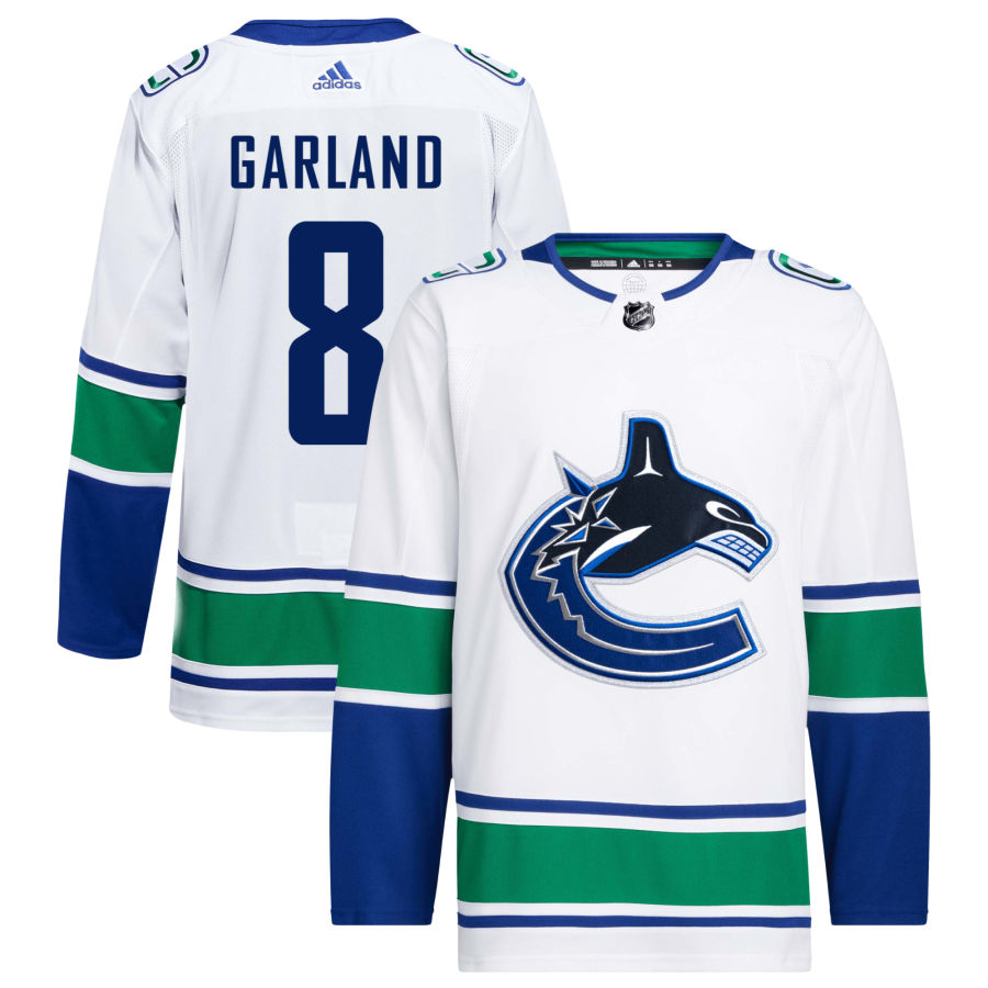 Conor Garland Vancouver Canucks adidas Away Primegreen Authentic Pro Jersey - White