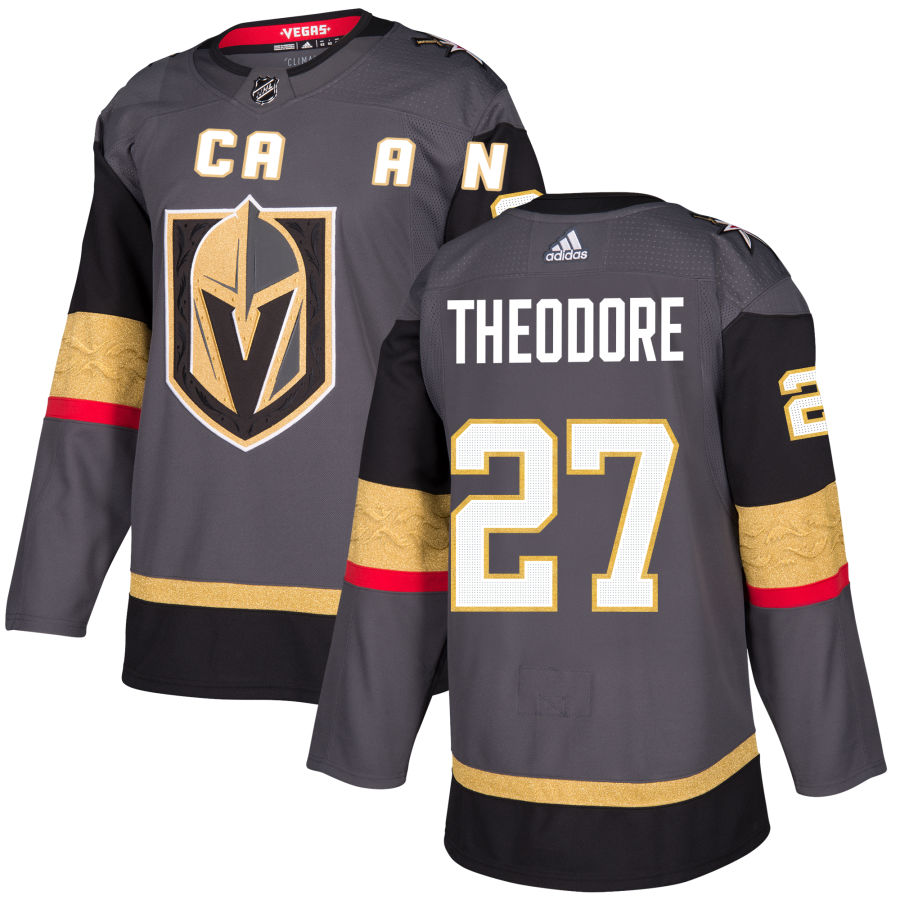 Shea Theodore Vegas Golden Knights adidas Alternate Authentic Jersey - Gray