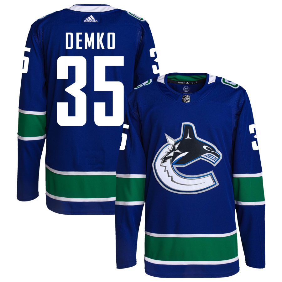 Thatcher Demko Vancouver Canucks adidas Home Primegreen Authentic Pro Jersey - Royal