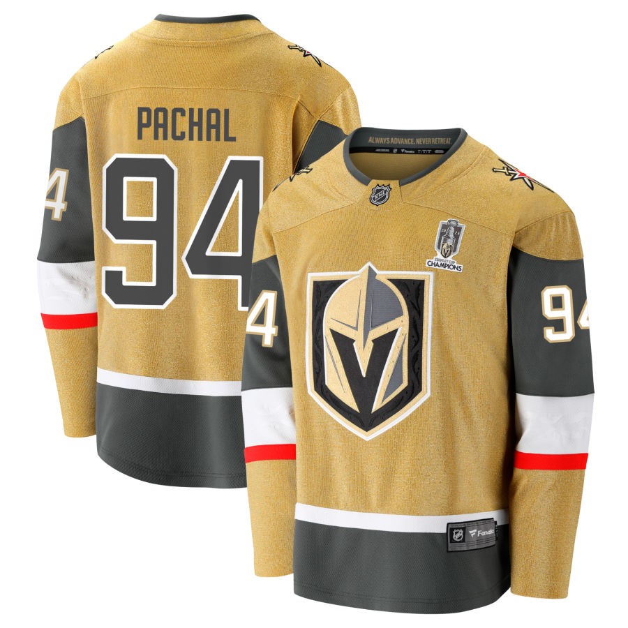 Brayden Pachal  Vegas Golden Knights Fanatics Branded 2023 Stanley Cup Champions Home Breakaway Jersey - Gold